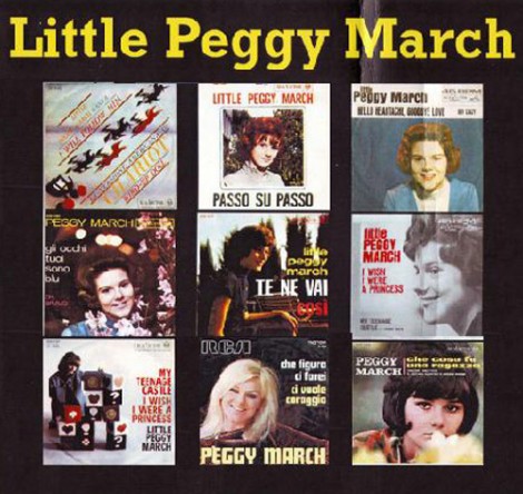 Alcuni 45 giri di Peggy March pubblicati dalla RCA