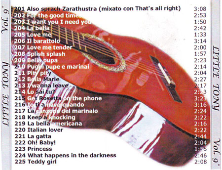 Virtuale copertina con 25 brani di Little Tony.