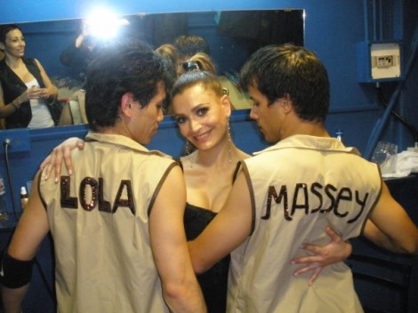 Lola Massey nel suo camerino, durante una pausa.