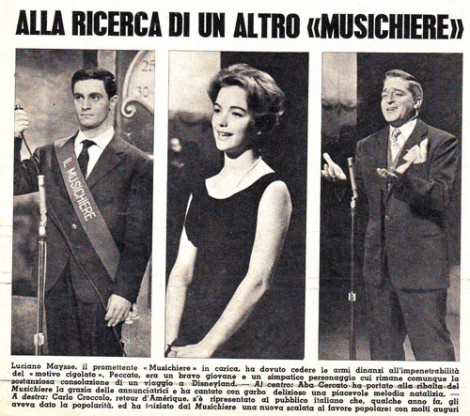 Luciano Maysse lascia il titolo di Musichiere il 19 dicembre 1959.