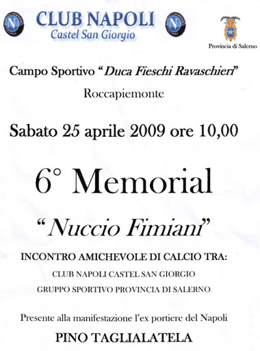 6° Memorial "Nuccio Fimiani"