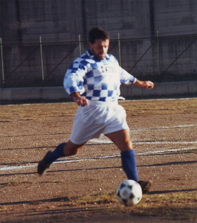 Calcio dilettantistico, Marzio in azione.