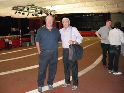 Mimmo e Carlo all'interno della Mostra "Discodays"
