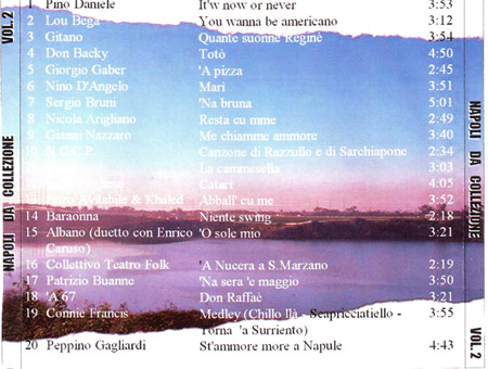 L'elenco delle canzoni da me scelte per il 2° volume.