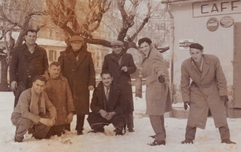 Foto storica della nevicata del 1956.