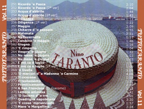 Poesie e canzoni incluse nell'undicesimo volume.