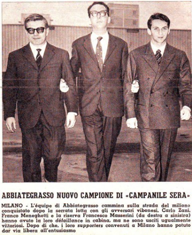 Carlo Zani, Franco Meneghetti e Francesco Masserini.
