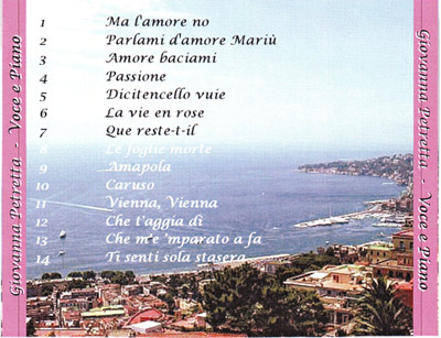Elenco di canzoni famose interpretate da Giovanna Petretta.