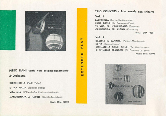 Piero Dani, dal catalogo Music