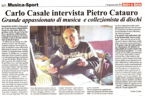 Grazie agli amici collezionisti: Mimmo Esposito e Pietro Catauro