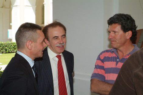 Pino Imparato col Sindaco di Mercato S. Severino Dott. Giovanni Romano