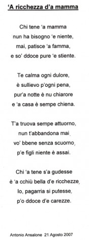 'A ricchezza d'a mamma composta da Tonino Ansalone