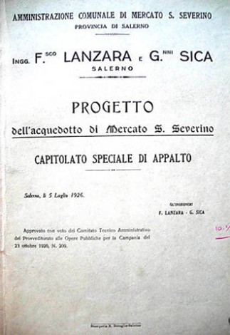 Progetto acquedotto comunale.