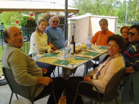 Remo Germani a pranzo con I Rangers