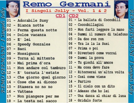 36 canzoni di Remo Germani pubblicate per la Jolly
