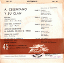 Back copertina del disco spagnolo di Celentano e La Ragazza del Clan