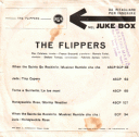 Retro del disco dei “The Flippers” col prezioso timbro della Ditta Cesarini