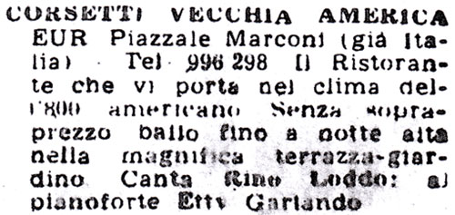 Rino Loddo canta al Vecchia America (EUR)
