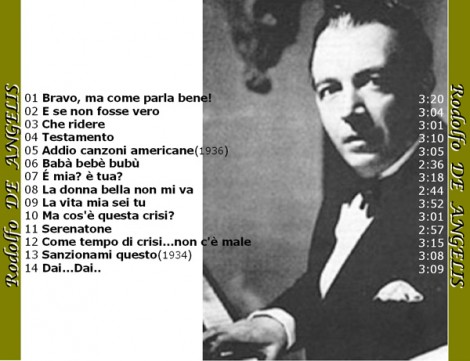 Le canzoni di Rodolfo De Angelis