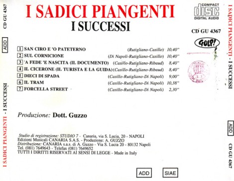I successi dei Sadici Piangenti, distribuito da Canaria s.a.s.