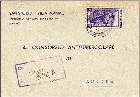 Cartolina postale del Sanatorio - Curteri