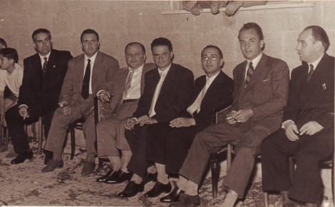Da sin.: Carlo Gentile, Giacomo Rinaldi, Ercole Russo, Vincenzo "Bebè" Mugnani, Carmelo D'Amato, Luigi Salvati, Luigi Zampoli.
