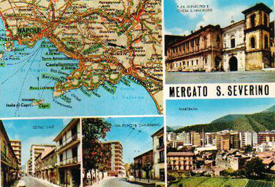 Mercato S. Severino (prime cartoline a colori)