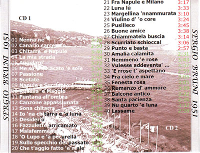 Copertina "Virtuale" delle canzoni incise da Sergio Bruni