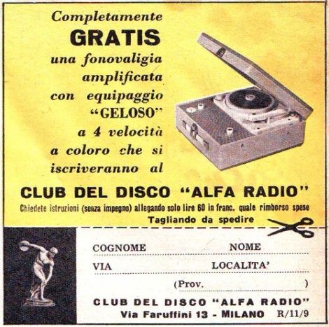 Noi che, cinquant'anni fa...Club del disco
