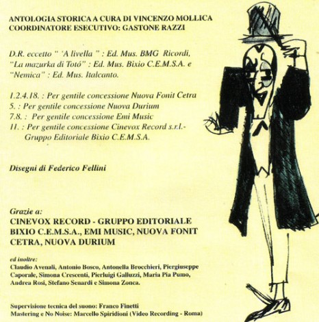 L'album realizzato da Mollica con la collaborazione di Antonio Bosco