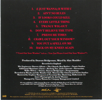 Elenco dei brani inclusi nel CD dei "Transvision Vamp"