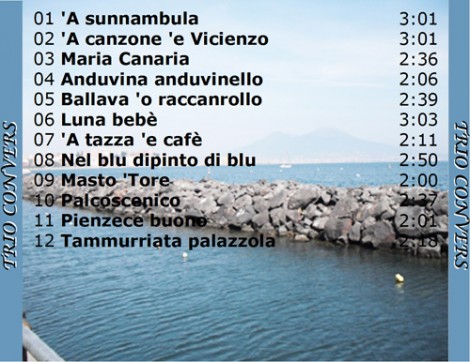 Le prime 12 canzoni compilate su CD (non in vendita) de "I Convers"