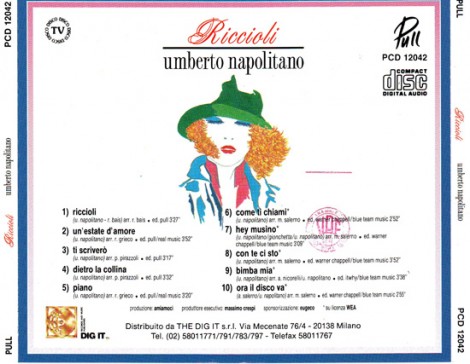 CD raro di U. Napolitano, distribuito dalla DIG IT s.r.l.
