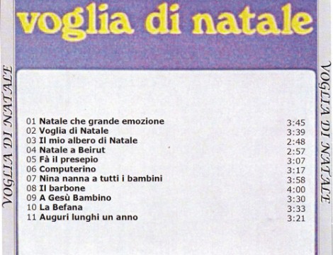 Titoli inclusi nell'LP "Voglia di Natale"