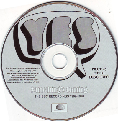 CD 2 degli "YES" pubblicato dalla Pilot nel 1997.